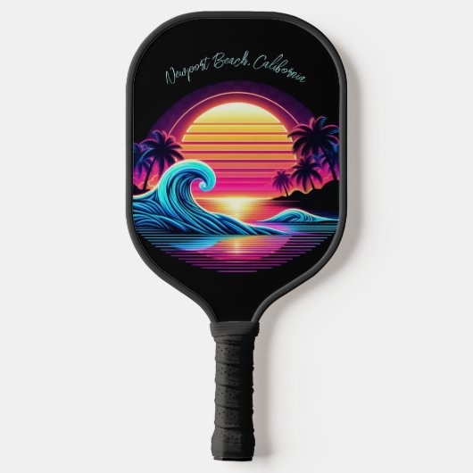 Zonsondergang Surf gloed Pickleball Paddle (Achterkant)