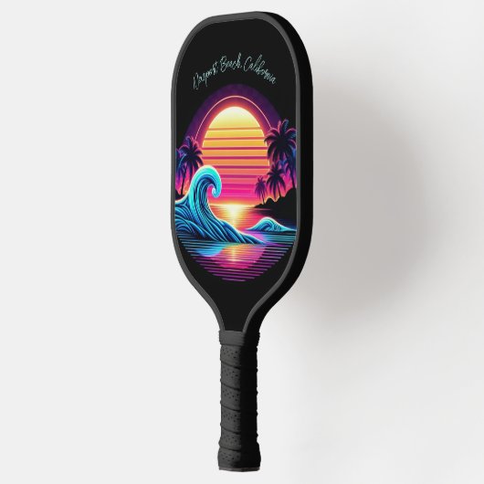 Zonsondergang Surf gloed Pickleball Paddle (Links)