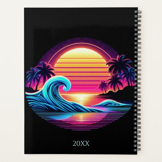 Zonsondergang Surf gloed Planner (Achterkant)