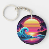 Zonsondergang Surf gloed Sleutelhanger (Voorkant)