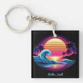 Zonsondergang Surf gloed Sleutelhanger (Voorkant)