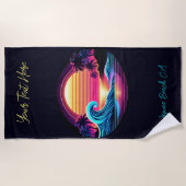 Zonsondergang Surf gloed Strandlaken (Voorkant)