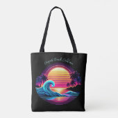 Zonsondergang Surf gloed Tote Bag (Achterkant)