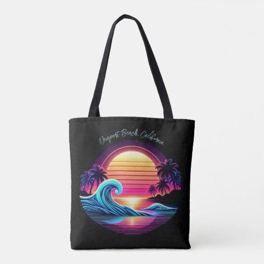 Zonsondergang Surf gloed Tote Bag (Achterkant)