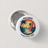 Zonsondergang Surf Ronde Button 3,2 Cm (Voorkant /achterkant)