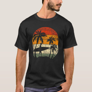 Zonsondergang Surf Surfplank Oceaan Sport Surfer R T-shirt