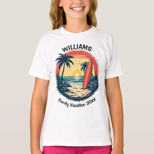 Zonsondergang Surf T-shirt (Voorkant)