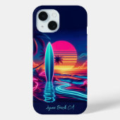Zonsondergang Surfboard-Neon Lights- Case-Mate iPhone Case (Achterkant)