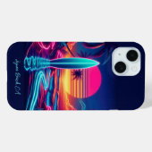 Zonsondergang Surfboard-Neon Lights- Case-Mate iPhone Case (Achterkant (horizontaal))