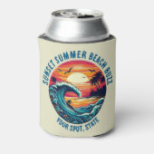 Zonsondergang Surfen Strand Buzz- Blikjeskoeler (Blikje Achterkant)