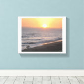 Zonsondergang Surfers Canvas Afdruk (Insitu (Houten vloer))