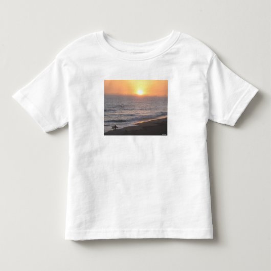Zonsondergang Surfers Kinder Shirts (Voorkant)