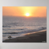Zonsondergang Surfers Poster (Voorkant)
