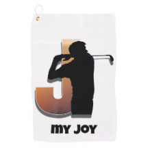 Zonsondergang Swing Golf Handdoek – Letter J Ontwe