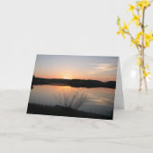 Zonsondergang - Sympathie Kaart (Gele Bloem)