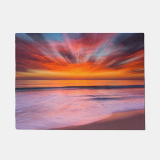 Zonsondergang Tamarack Beach | Carlsbad, CA Deurmat (Voorkant)