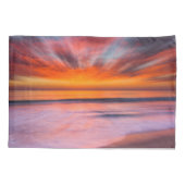 Zonsondergang Tamarack Beach | Carlsbad, CA Kussensloop (Achterkant-Links)