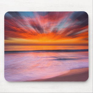 Zonsondergang Tamarack Beach   Carlsbad, CA Muismat