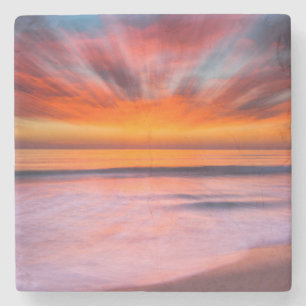Zonsondergang Tamarack Beach   Carlsbad, CA Stenen Onderzetter