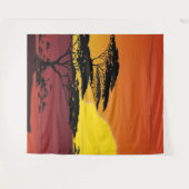 Zonsondergang Tapijt Wandkleed (Voorkant (horizontaal))