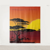 Zonsondergang Tapijtwerk Wandkleed (Voorkant)