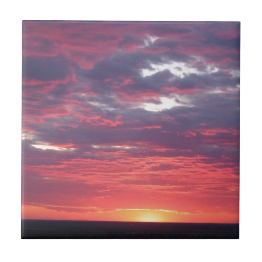 zonsondergang tegeltje (Voorkant)