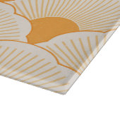 Zonsondergang, tonaal sinaasappel, betontextuur snijplank (Hoek)