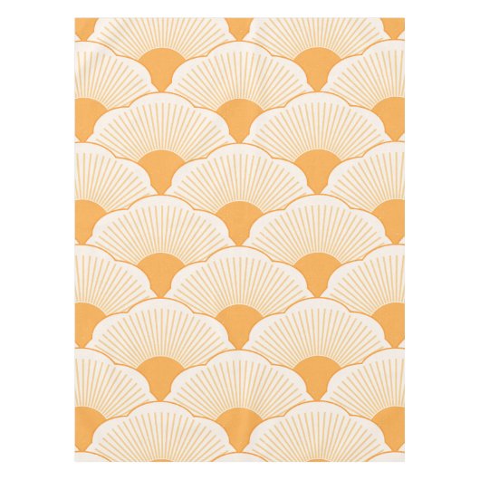 Zonsondergang, tonaal sinaasappel, betontextuur tafelkleed (Voorkant)