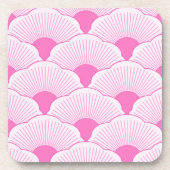 Zonsondergang, tonale roze, betonnen textuur bier onderzetter (Voorkant)