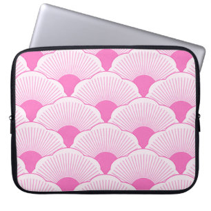 Zonsondergang, tonale roze, betonnen textuur laptop sleeve