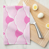 Zonsondergang, tonale roze, betonnen textuur theedoek (Quarter Fold)