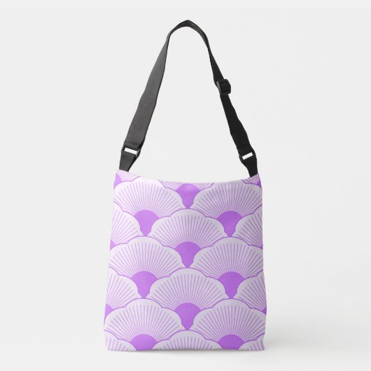 Zonsondergang, tonale violette, concrete textuur crossbody tas (Voorkant)