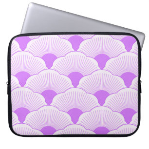 Zonsondergang, tonale violette, concrete textuur laptop sleeve