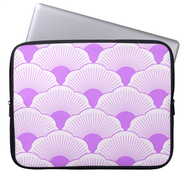 Zonsondergang, tonale violette, concrete textuur laptop sleeve (Voorkant)