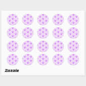 Zonsondergang, tonale violette, concrete textuur ronde sticker (Vel)