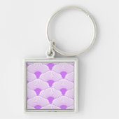 Zonsondergang, tonale violette, concrete textuur sleutelhanger (Voorkant)