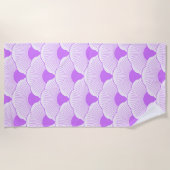 Zonsondergang, tonale violette, concrete textuur strandlaken (Voorkant)