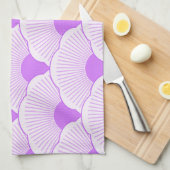 Zonsondergang, tonale violette, concrete textuur theedoek (Quarter Fold)