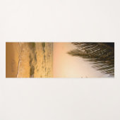 Zonsondergang Tropisch Strand Palmboom Yogamat (Voorkant (horizontaal))