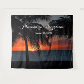 Zonsondergang Trouwfoto booth achtergrond personal Wandkleed (Voorkant (horizontaal))