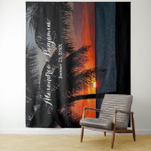 Zonsondergang Trouwfoto booth achtergrond personal Wandkleed (In situ)