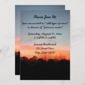 Zonsondergang Trouwkaart Uitnodigingen (Voorkant / Achterkant)