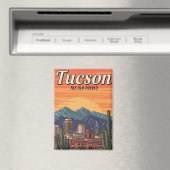 Zonsondergang Tuscon Silhouette Arizona Reizen Magneet (Insitu (Vaatwasser))
