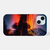 Zonsondergang Uitzicht Een iPhone 15 Case (Achterkant horizontaal)