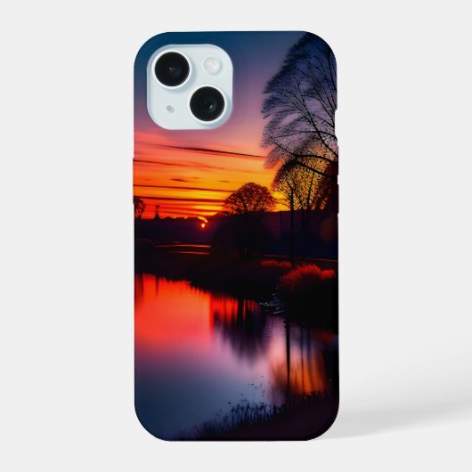 Zonsondergang Uitzicht Een iPhone 15 Case (Achterkant)