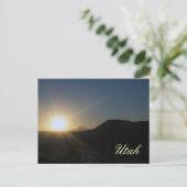 zonsondergang : utah briefkaart (Staand voorkant)
