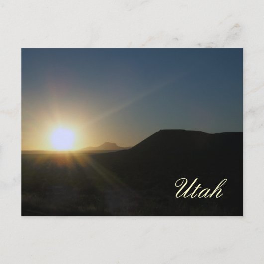 zonsondergang : utah briefkaart (Voorkant)