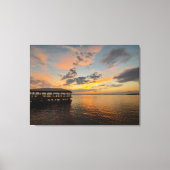 Zonsondergang uur canvas afdruk (Voorkant)