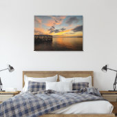Zonsondergang uur canvas afdruk (Insitu (Slaapkamer))
