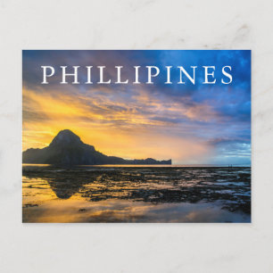 Zonsondergang van Baai van El Nido Briefkaart
